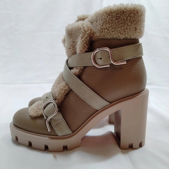 Christian Louboutin Boots Women Beiges Leather (calf) 420-073025 - Picture 3 of 9